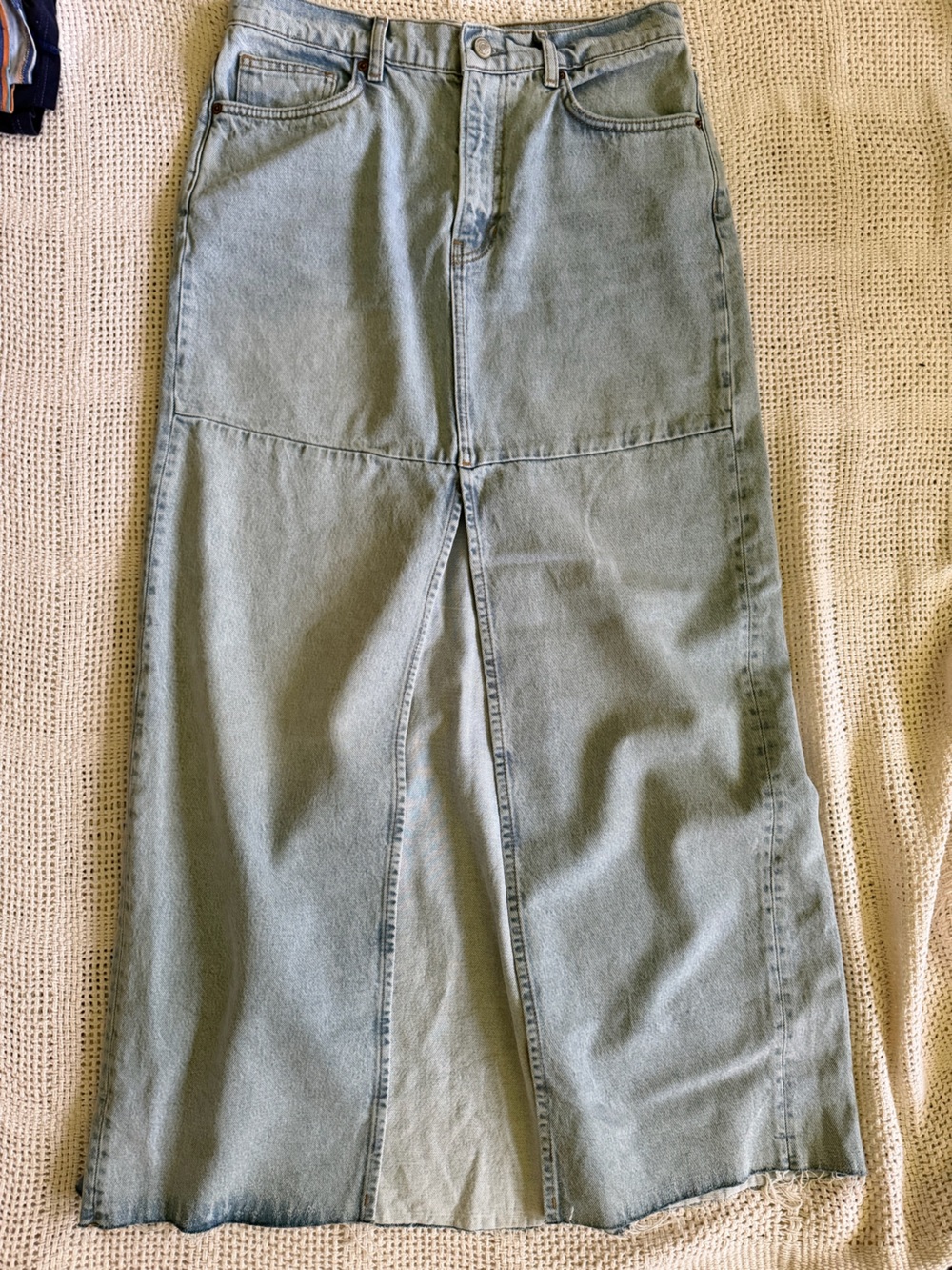 Reformation Tazz Maxi Denim Skirt Size 28